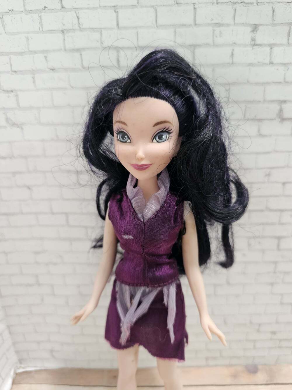 2010 Jakks Pacific Disney Fairies Vidia 9" Doll Purple Outfit Pixie Hollow